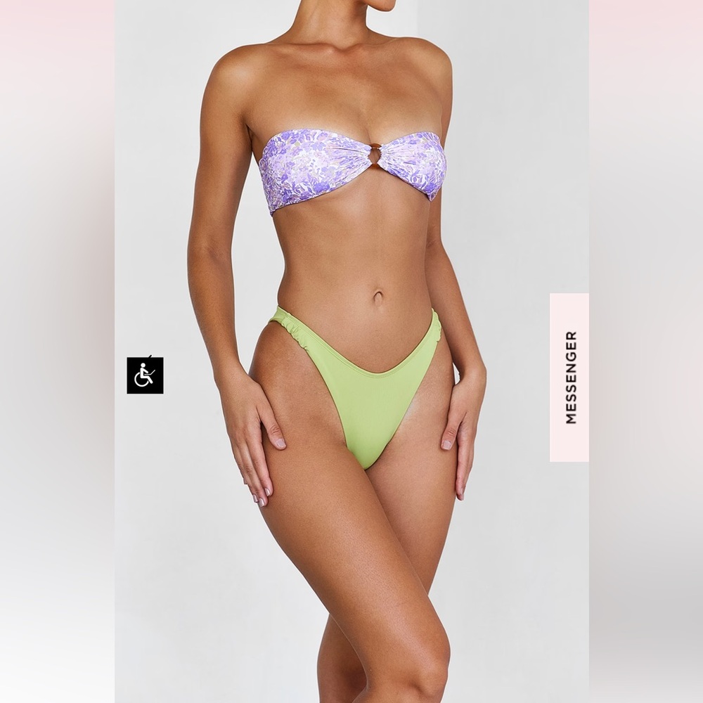 NWT House of CB Ruched Bikini Bottom - Picture 2 of 7